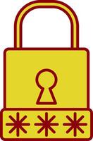 Passcode Line Two Color Icon vector
