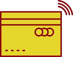 Contactless Line Two Color Icon vector