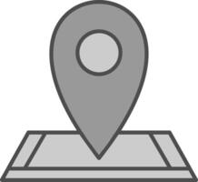 Location Fillay Icon vector