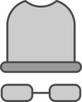 blanco sombrero relleno icono vector