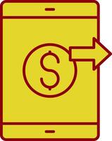 Send Money Line Two Color Icon vector