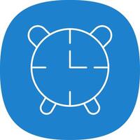 Alarm Clock Line Curve Icon vector