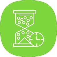 Hourglass Line Curve Icon vector