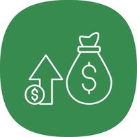 Profit Line Curve Icon vector