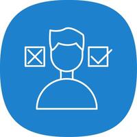 Decision Making Line Curve Icon vector
