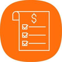 Financial Information Line Curve Icon vector