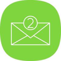 Email Line Curve Icon vector