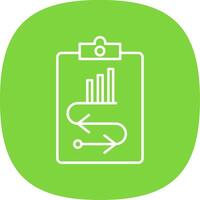 Marketing Strategy Line Curve Icon vector