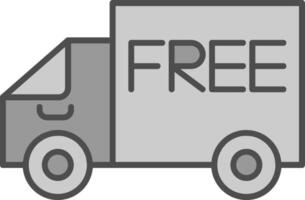 Free Delivery Fillay Icon vector