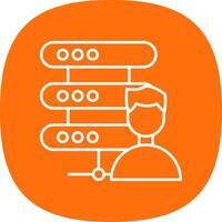 Data Scientist Line Curve Icon vector