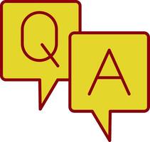 Question And Answer Line Two Color Icon vector