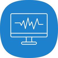 Frequency Line Curve Icon vector