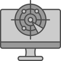 Radar Fillay Icon vector