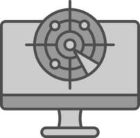 Radar Fillay Icon vector