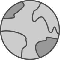 Planet Earth Fillay Icon vector