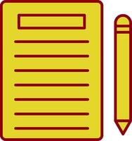 Notes Line Two Color Icon vector