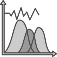 Wave Chart Fillay Icon vector