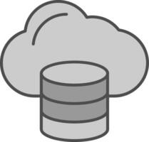 Cloud Data Fillay Icon vector