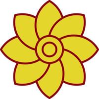 Flower Line Two Color Icon vector