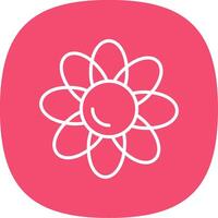 Clematis Line Curve Icon vector
