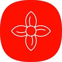 Clematis Line Curve Icon vector