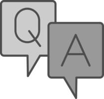 Question And Answer Fillay Icon vector