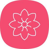 Amaryllis Line Curve Icon vector