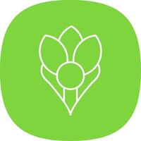 Crocus Line Curve Icon vector