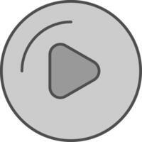 Play Button Fillay Icon vector