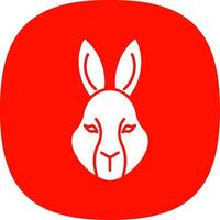 Rabbit Line Two Color Icon vector