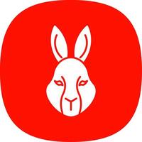 Rabbit Line Two Color Icon vector