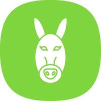 Donkey Line Two Color Icon vector