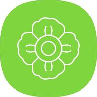 Mallow Line Curve Icon vector
