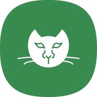 icono de dos colores de línea de gato vector