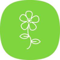 Dogbane Line Curve Icon vector