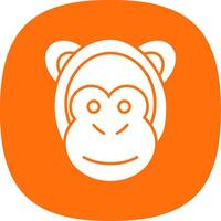 Monkey Line Two Color Icon vector