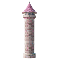 Majestic Castle Tower Silhouette isolated on transparent background png