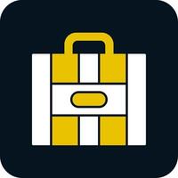 Suitcase Glyph Two Color Icon vector