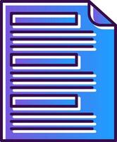 Report Gradient Filled Icon vector
