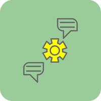 Support Filled Yellow Icon vector