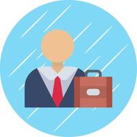 Businessman Flat Blue Circle Icon vector