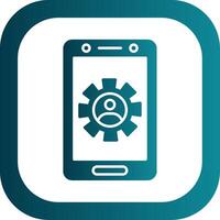 Setting Glyph Gradient Round Corner Icon vector