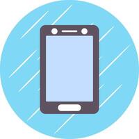 Smartphone Flat Blue Circle Icon vector