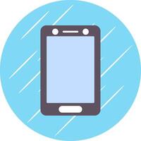 Smartphone Flat Blue Circle Icon vector