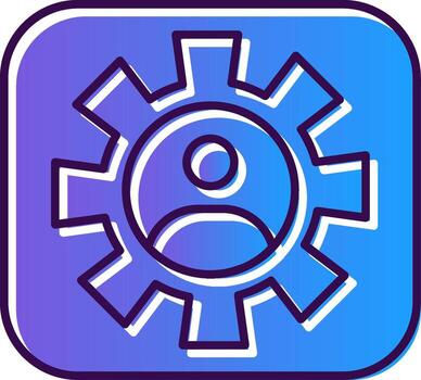 ajuste degradado lleno icono vector