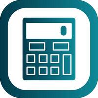 Calculator Glyph Gradient Round Corner Icon vector