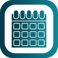 Calendar Glyph Gradient Round Corner Icon vector