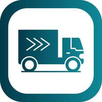 Delivery Truck Glyph Gradient Round Corner Icon vector