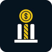 Dollar Glyph Two Color Icon vector
