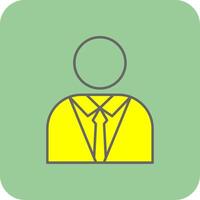 Student Filled Yellow Icon vector